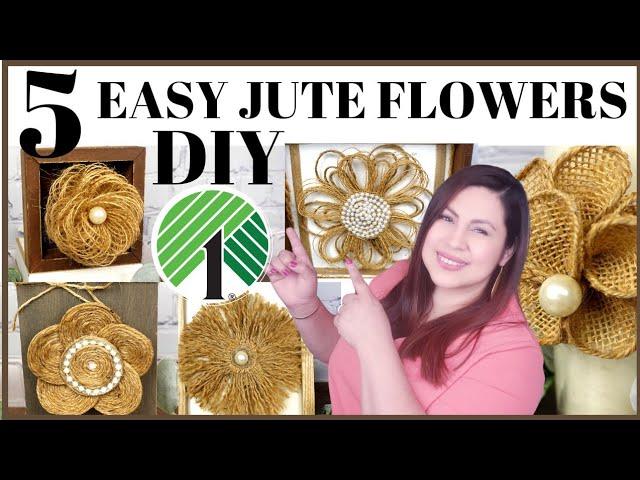 Jute ideas/ How to mame burlap flowers/JuteTwine easy flowers