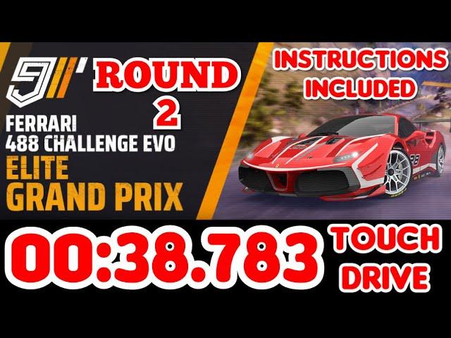 Asphalt 9 - Ferrari 488 Challenge Evo Elite Grand Prix ROUND 2 00:38.783 Touchdrive Instructions