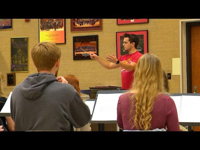 Learning to conduct music at Iowa State