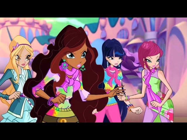 Winx Club:2D Sirenix With Roxy, Daphne, Iris, Alyssa, Elena, Elli, and Alexa Transformation