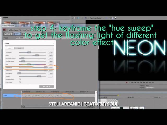 Neon Lights text effect tutorial (sony vegas)