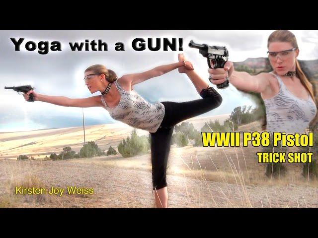 GUN YOGA With WWII Pistol - P38 - Kirsten Joy Weiss