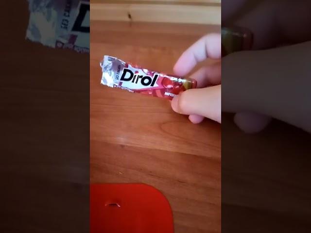 Пробую жвачку Dirol морозная мята!!!