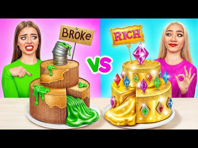 Rich vs Broke Cake Decorating Challenge | Edible Battle by Multi DO Challenge