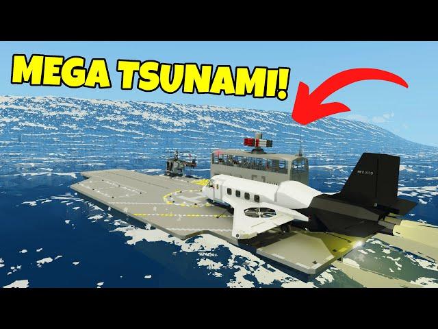 Can an AIRCRAFT CARRIER Survive these Natural Disasters In Stormworks?!