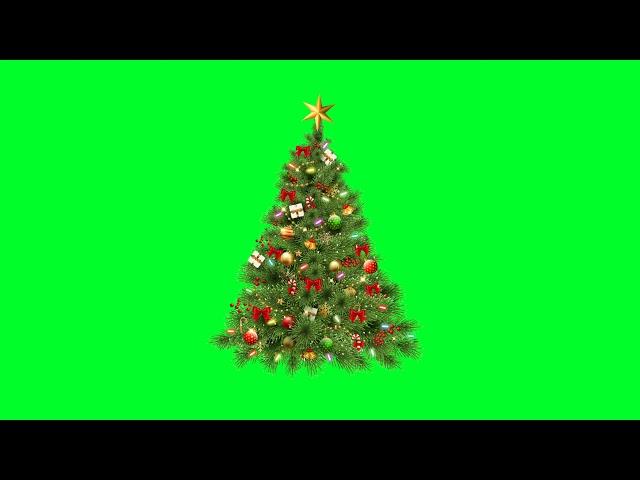 4k Christmas Tree Green Screen Animated Background Loop | Motion BG | DJ LOOP | Copyright Free GFX