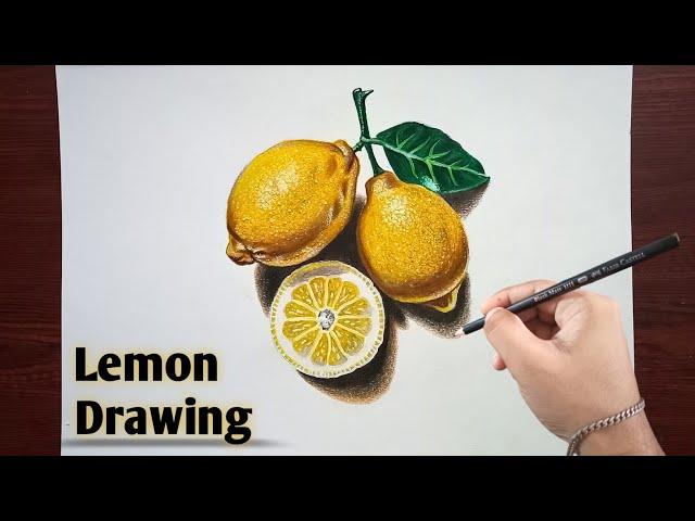 How to Draw Some Lemon | Drawing of Lemon 3D art | Lemon Drawing