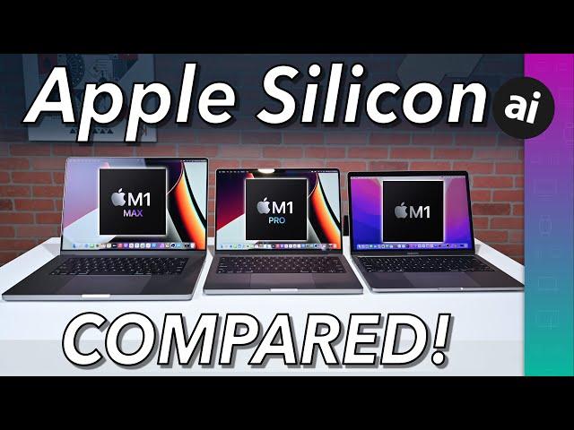 Apple Silicon Comparison! M1 VS M1 Pro VS M1 Max! Benchmarks!