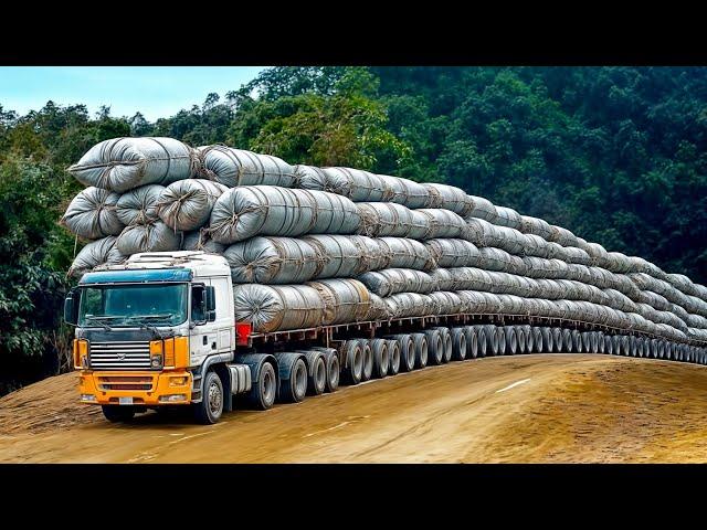 Extreme Dangerous Transport Skill Operations Oversize Truck | Biggest Logging Wood Truck