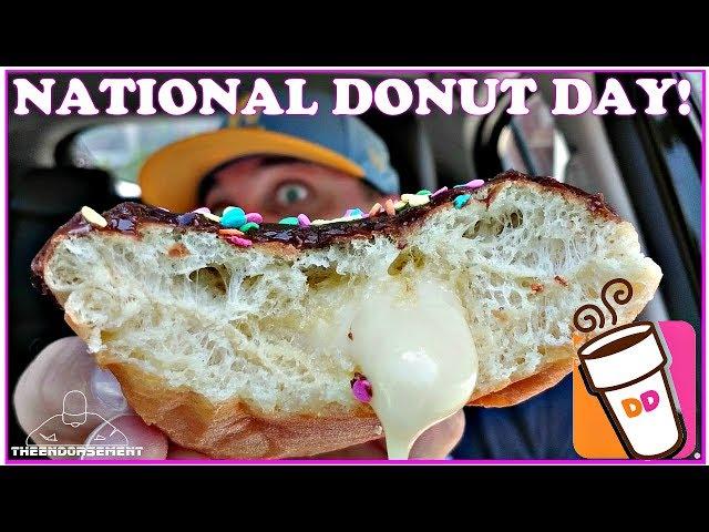 DUNKIN' DONUTS® VANILLA CAKE BATTER DONUT REVIEW | NATIONAL DONUT DAY