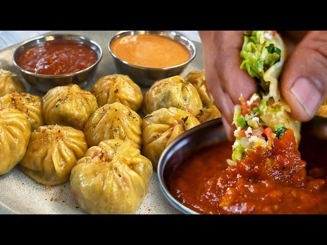 अब हरबार इसी तरहसे मोमोज बनाओगे, बेस्ट रिज़ल्ट, Veg Momos Recipe with Momos Chutney, Easy Momo Recipe