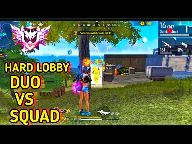 Hard Lobby Duo Vs Squad Gameplay | Free Fire | Shree Gaming