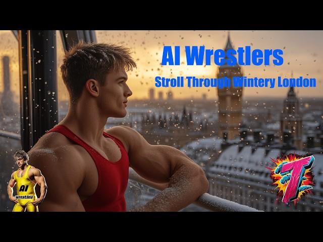 AI Wrestlers Stroll Through Wintery London #aiart #aiwrestling #aiwrestler