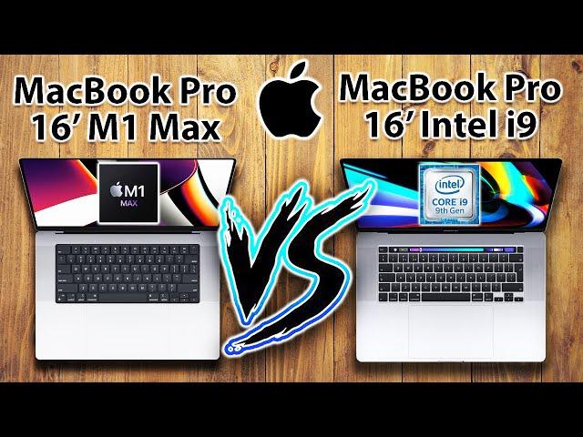 M1 MAX MacBook Pro 16 vs MacBook Pro 16 INTEL i9 Specs Review!