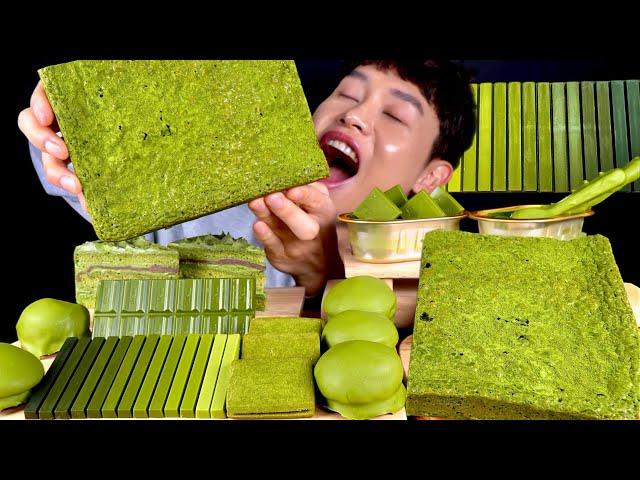 ASMR 말차디저트 파티7단계 말차초콜릿 말차티라미수 말차브라우니먹방 Green Tea Dessert Party Green Tea Chocolate Tiramisu MuKBang