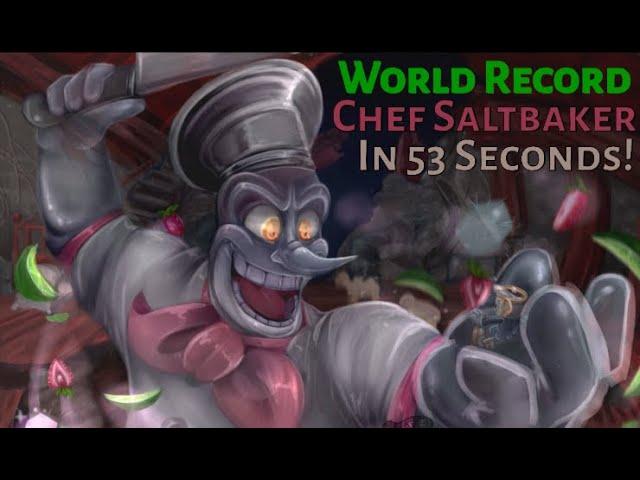 Cuphead | Former World Record Chef Saltbaker in 53s! [Lobber/Spread/Chalice]