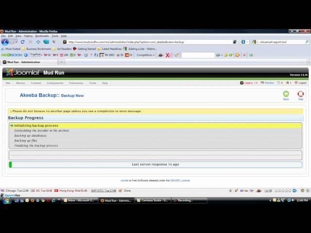 Backing Up A Joomla Site Using Akeeba