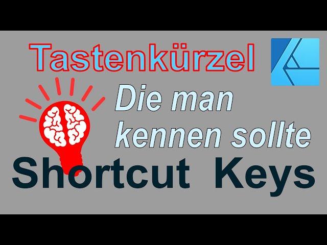 Gute Tastenkürzel Shortcuts in Affinity Designer