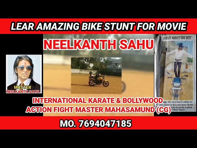 Learn amazing bike stunt for action movie Neelkanth sahu