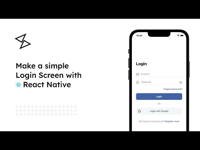 Make a simple Login Screen with React Native - Speed Code