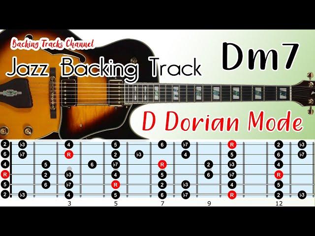 Dorian Mode Guitar Jam Track With Scale Shapes - D Minor