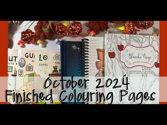 Oct 2024 Finished Adult colouring pages  | Adult coloring