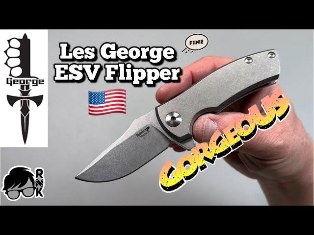 Unboxing a loan USA made Les George ESV Flipper knife on caged bearings… such smooth action!