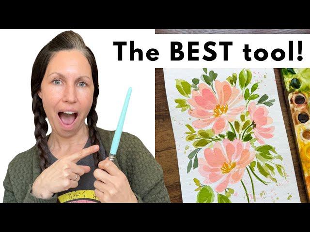 This watercolor TOOL will transform your floral painting experience! | Art After 40