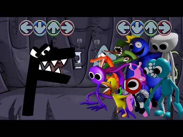 FNF Friend But All Rainbow Friends Vs Alphabet Lore F Sing it | FNF Roblox mod - Friday Night Funkin