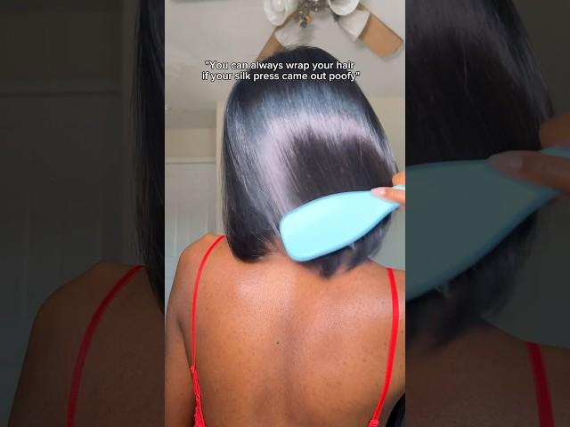 How to fix frizzy silk press on natural hair #hairtutorial #naturalhair