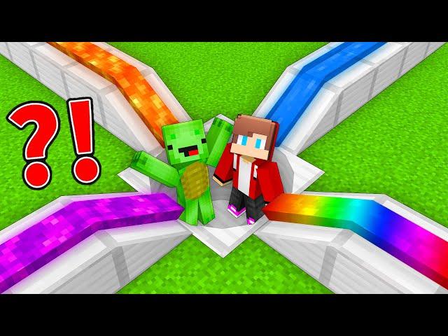 Mikey and JJ DANGEROUS LIQUIDS Survival Battle in Minecraft Maizen !