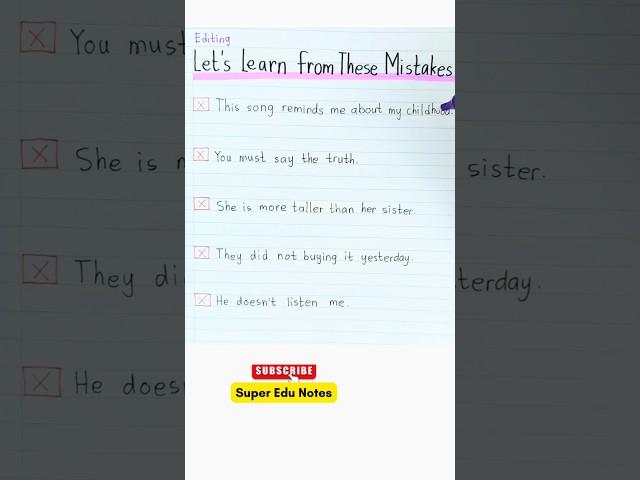 Editing:  Let's Learn From These Mistakes 
