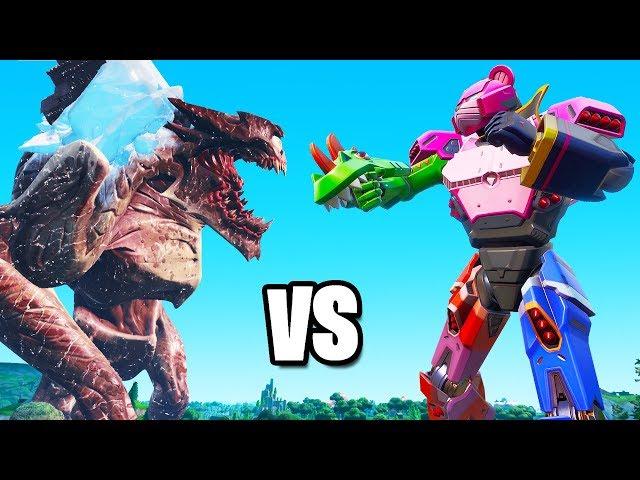 The MONSTER vs ROBOT FIGHT in FORTNITE! (Live Event)