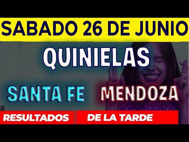 Resultados Quinielas Vespertinas de Santa Fe, Sábado 26 de Junio