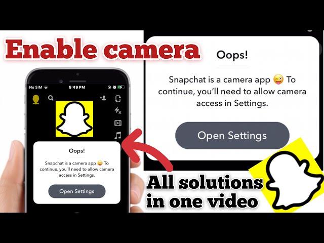 Enable Camera on Snapchat | Allow Camera access Snapchat on iPhone | Apple Tech World