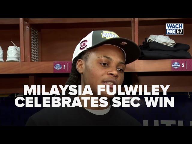 MiLaysia Fulwiley celebrates SEC Championship win over Texas