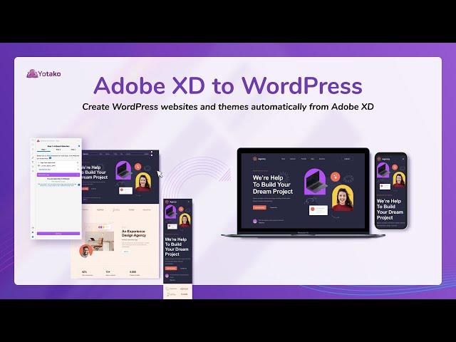 Adobe XD to WordPress websites and themes automagically. Free forever. No code required.