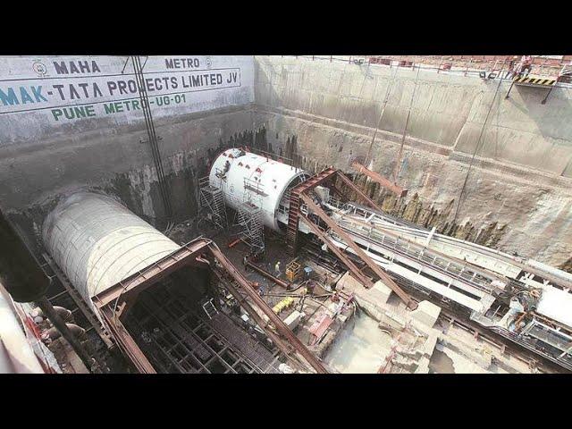 pune metro UG Tunnel work progress || TBM Working || maha metro