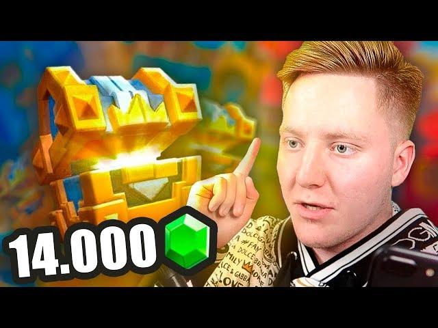 14 000 КРИСТАЛЛОВ НА СУНДУКИ !!! | Clash Royale