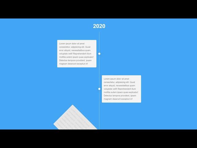 Timeline | Using HTML & CSS , JS  | 2020