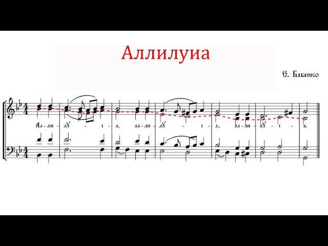 Аллилуиа Е. Бабенко - Альтовая партия