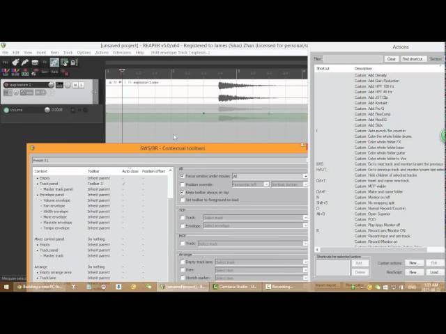 Creating Contextual Toolbars in REAPER 5