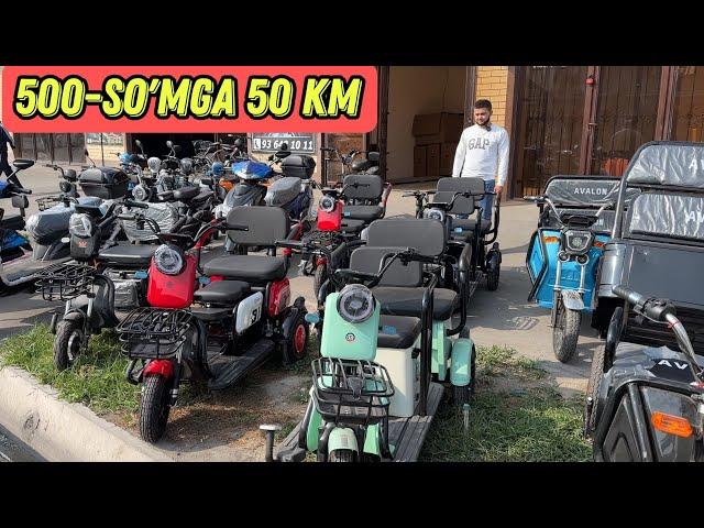 500-So'mga 50 km yuradigan ELEKTRO SKUTER NARXLARI 2023-YIL MARG'ILON