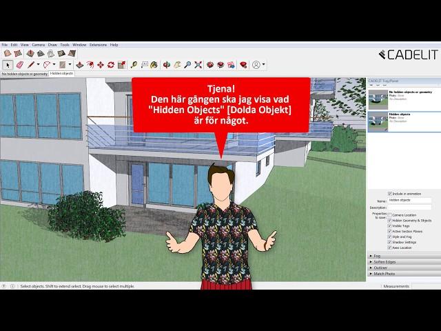 SketchUp Pro 2020 - Dolda Objekt