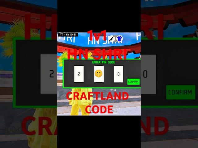1v1 HN SHRI Craftland Code  Map Code Hn Shri Only Headshot  #freefire #shorts #viral #hnshri