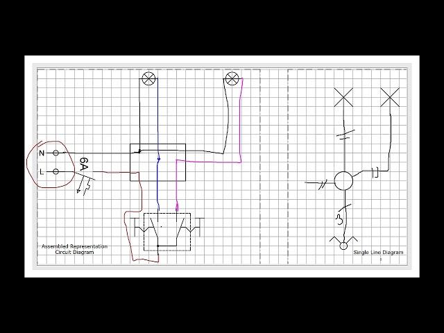 Home wiring Exercise 2: Lighting tow lamps using double way switch