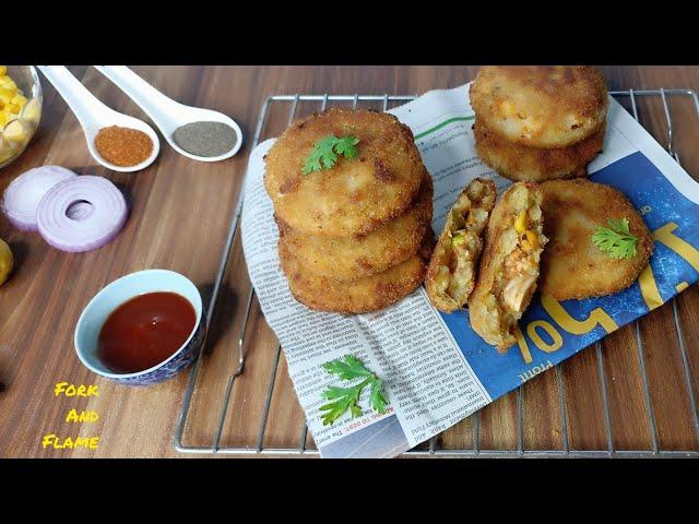 Pizza Cutlets Recipe | Kids snacks Recipe | fork & flame| kabab recipe