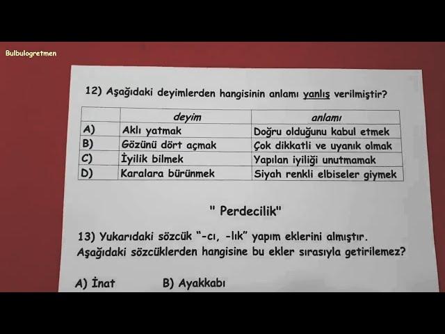 5.sınıf türkçe 1.dönem 1.yazılı  @Bulbulogretmen  #türkçe #5sınıf #yazilivideolar