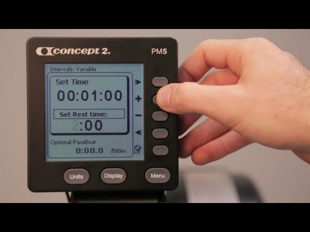 Setting Up a Variable Interval Workout on a Concept2 Indoor Rower or SkiErg