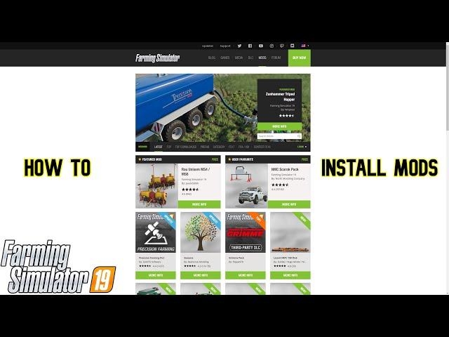 HOW TO INSTALL MODS FOR FARMING SIMULATOR 19 - 2021